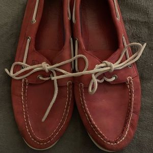 Red Sperry Boat shoes (barely worn)